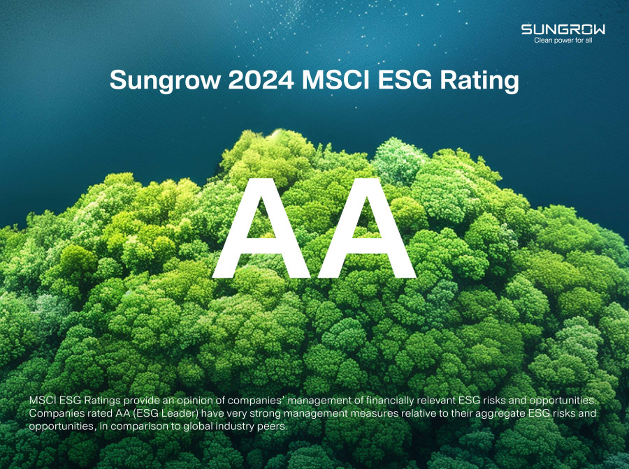 Αξιολόγηση ΑΑ για τη Sungrow από MSCI 2024 ESG